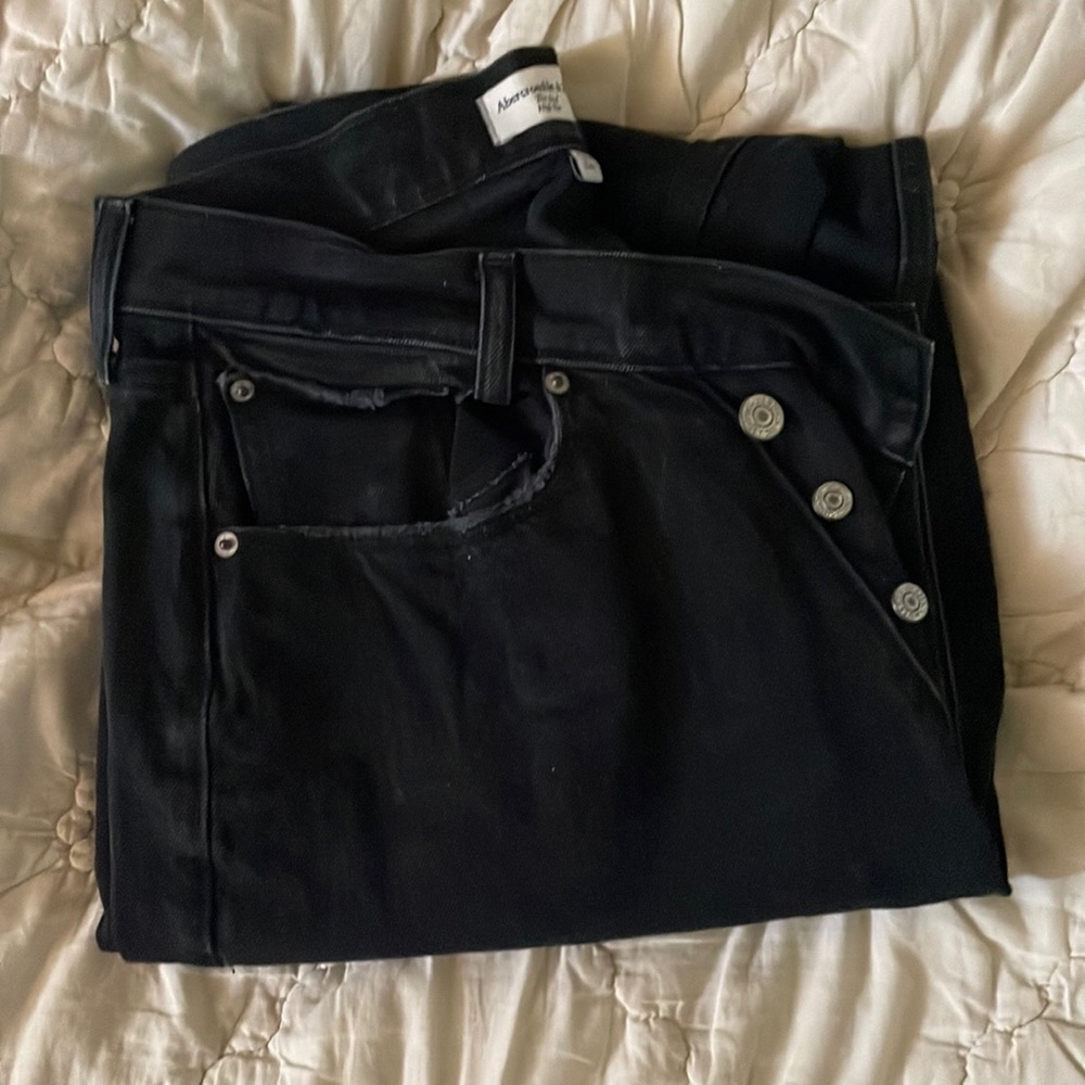 Curve Love High Rise Dad Jean Black Size 30
